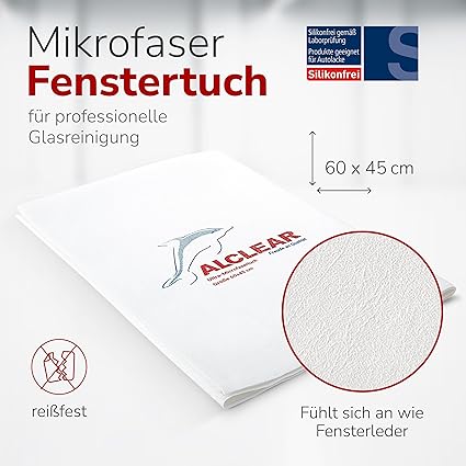 Mikrofaser Glastuch & Fenstertuch (5er-Pack)