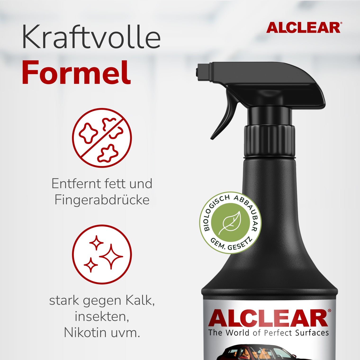 Glasreiniger 1000 ml, mit Abperleffekt