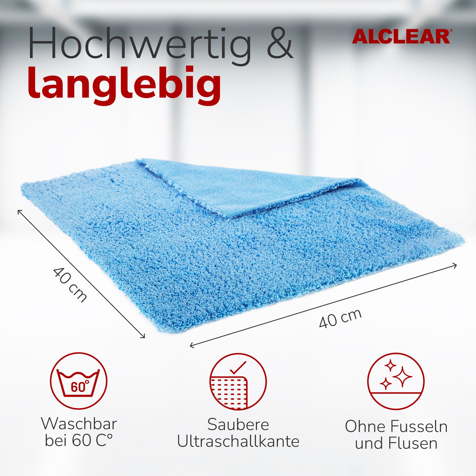 Mikrofasertücher 3er Set - 40x40 cm