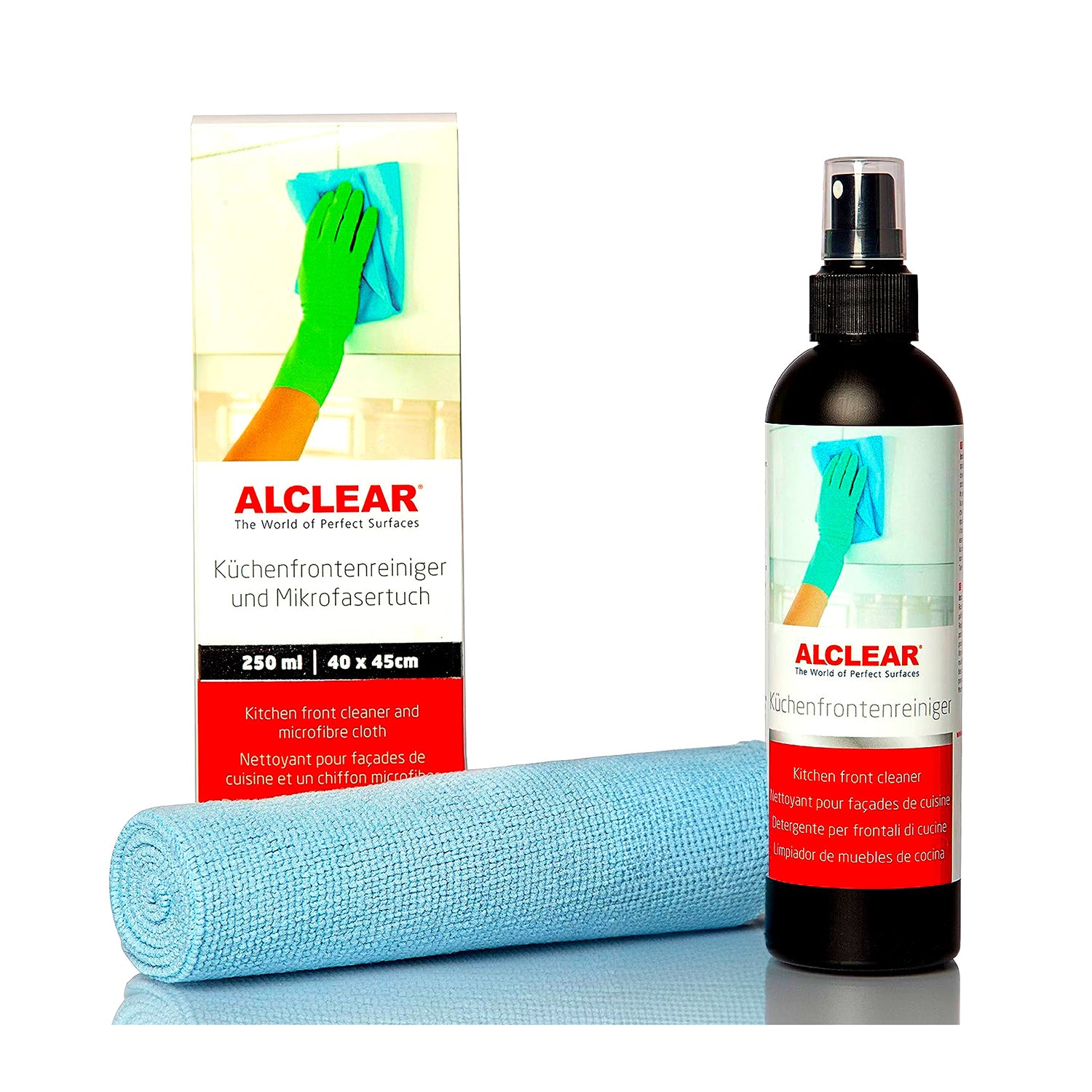 Küchenfrontenreiniger 250ml mit Mikrofasertuch (40x40cm)