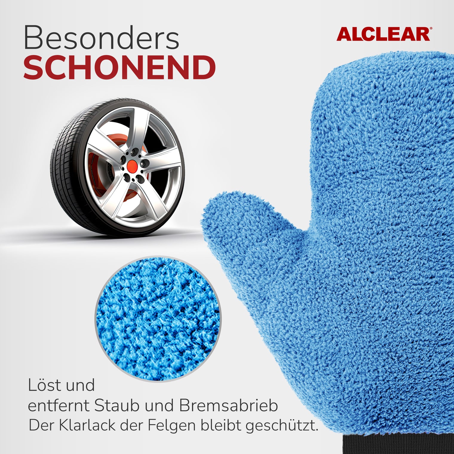 Mikrofaser Felgenhandschuh - 26×12 cm
