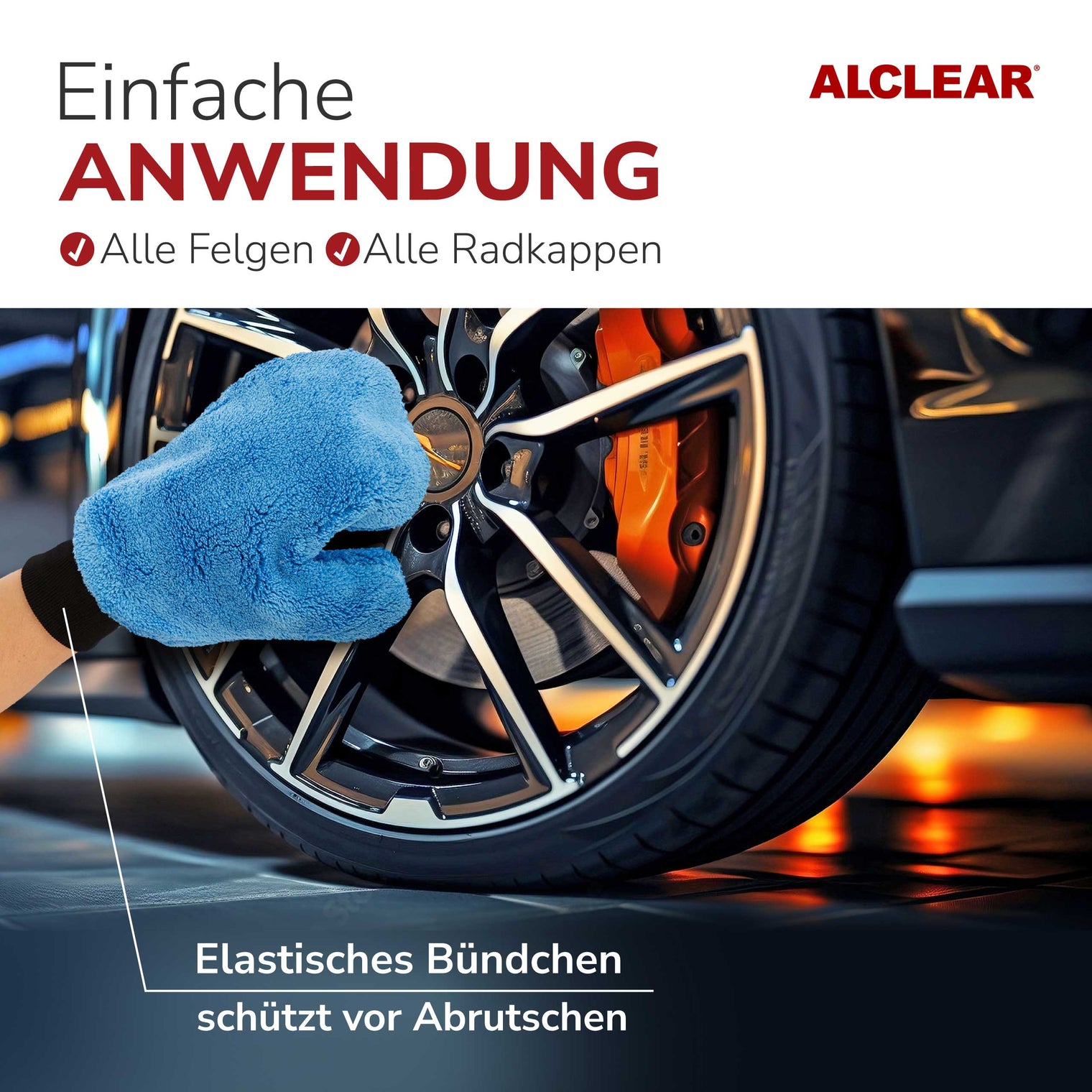 Mikrofaser Felgenhandschuh - 26×12 cm