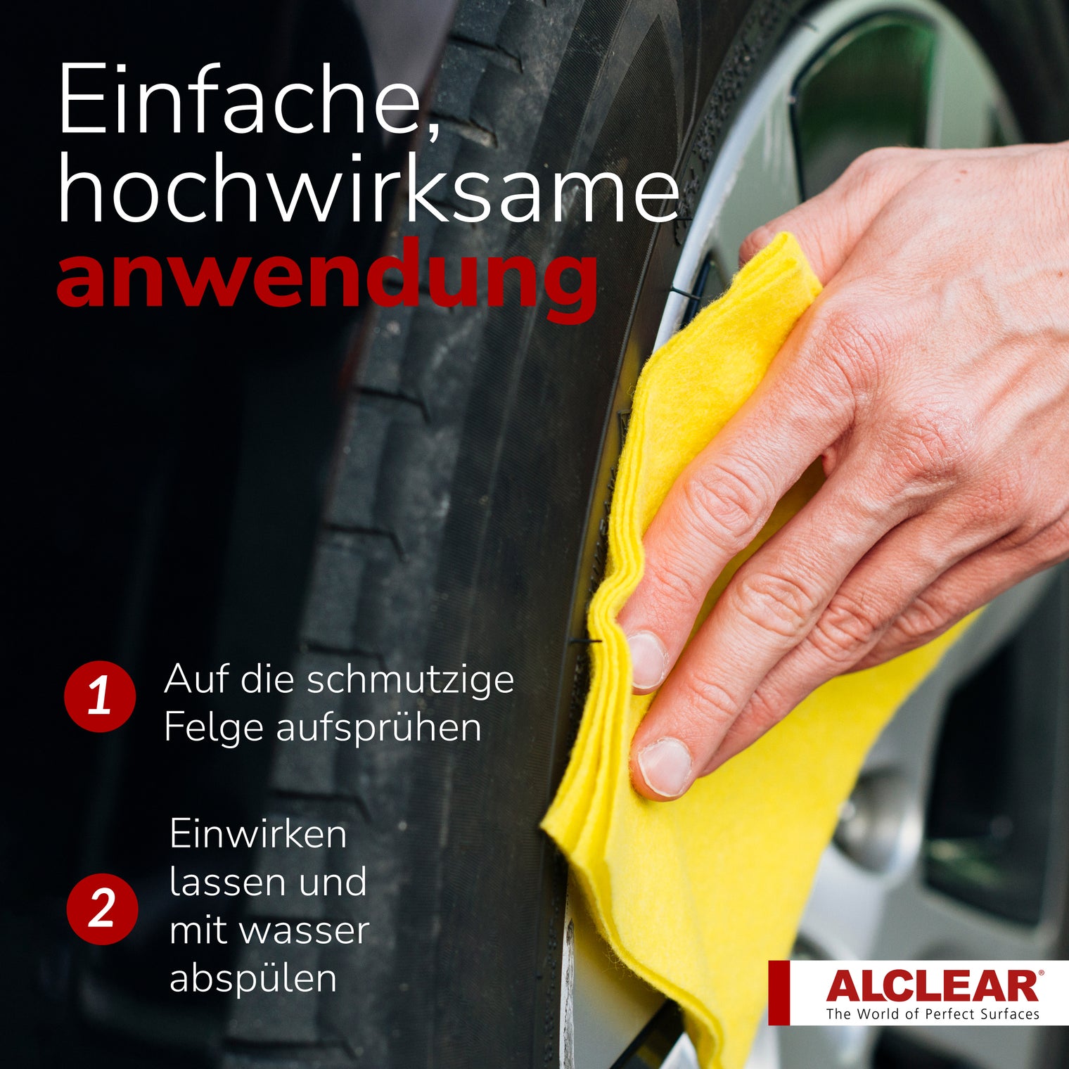 Felgenreiniger mit Farbindikator