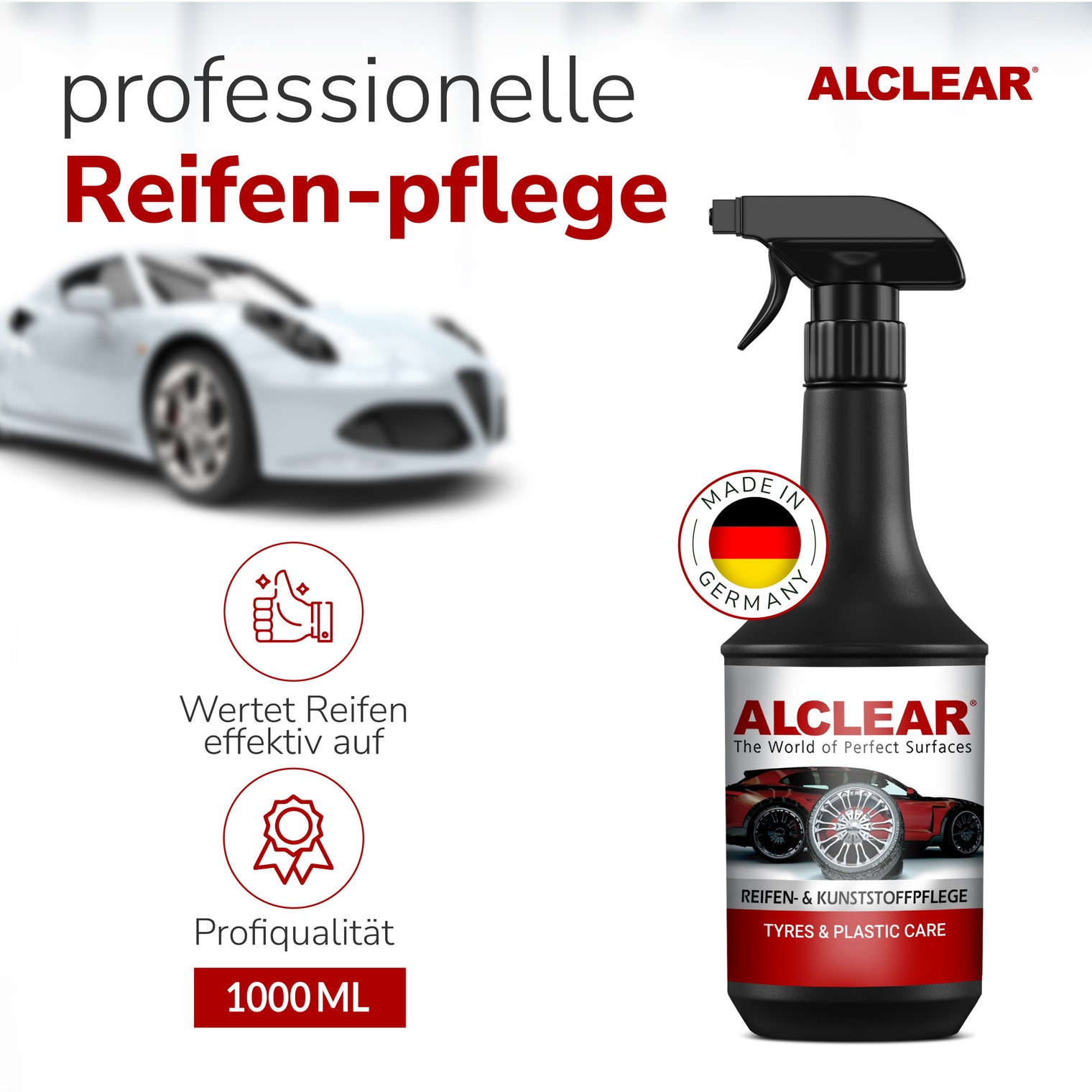 Reifenglanz 1000 ml, mit Auftragsschwamm