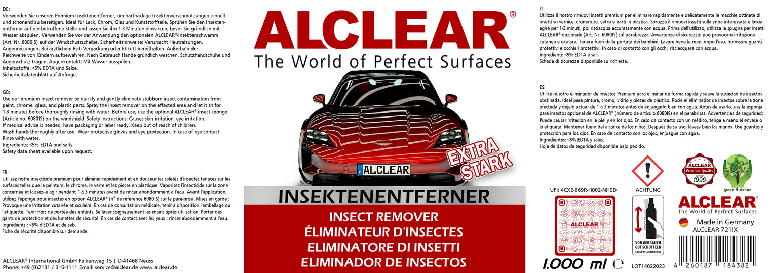 Insektenentferner extra für Auto & Motorrad – 1000 ml